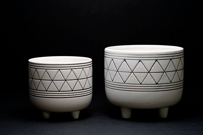 Geometric Footed Planter  The Artizan Way