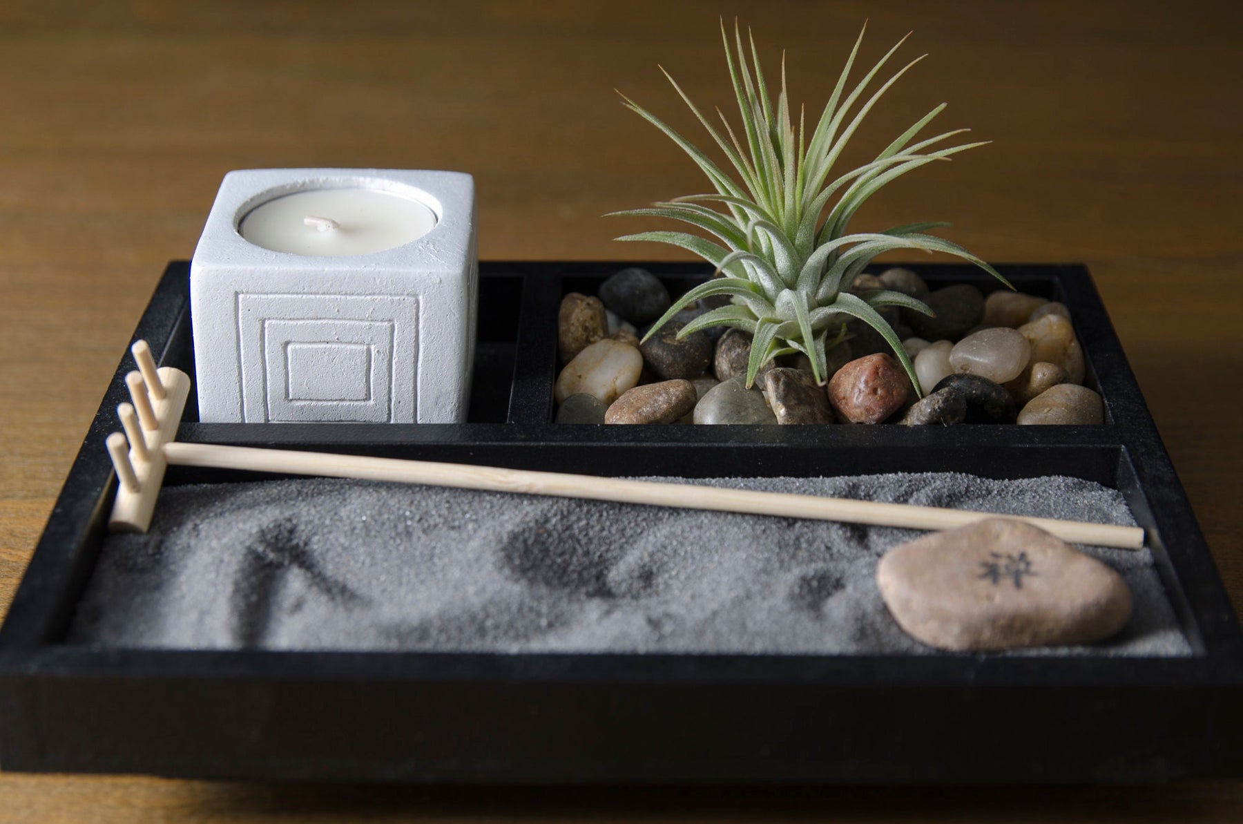 air plant zen garden Zen Garden Kit - Black